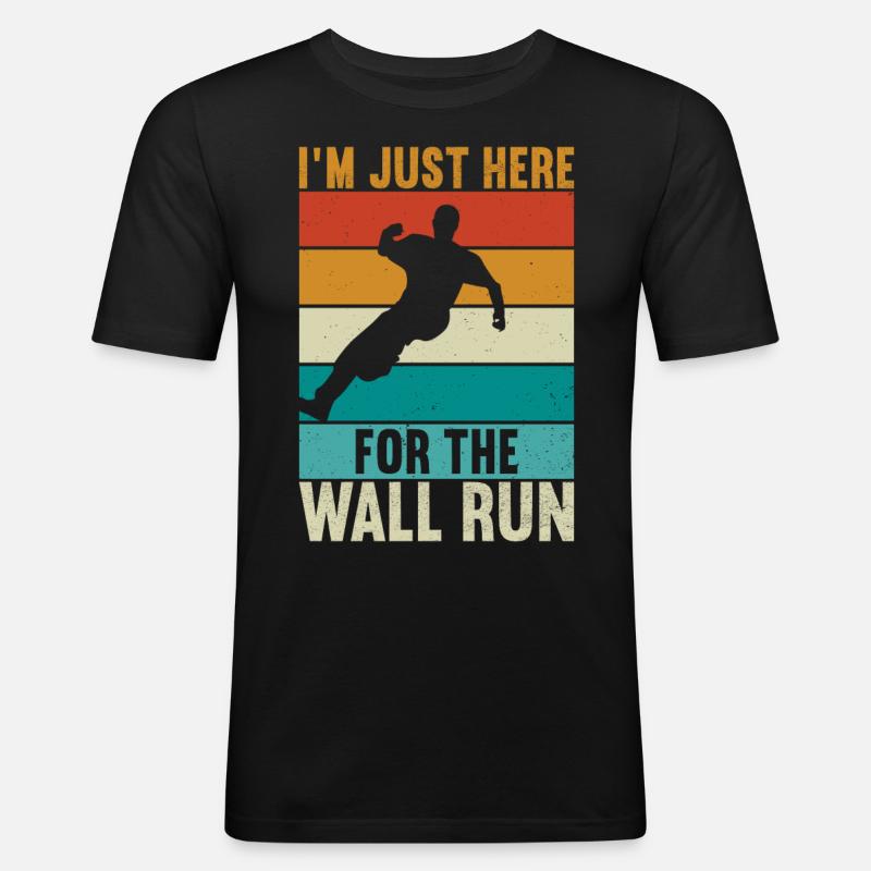 Parkour Freerunning - Männer Slim Fit T-Shirt - Schwarz