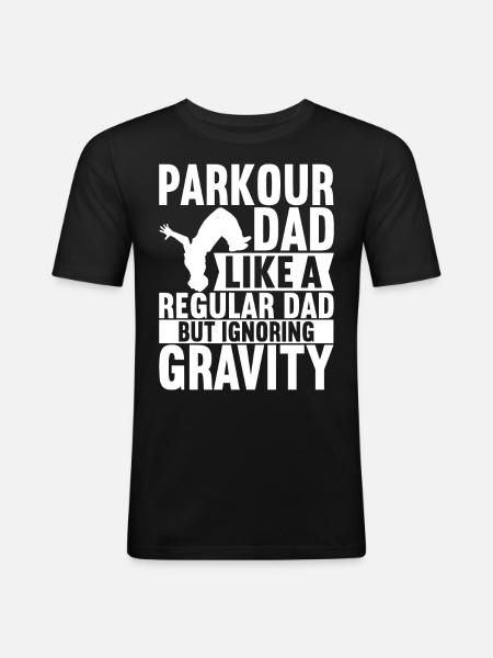 Parkour Freerunning - Men's Slim Fit T-Shirt - black
