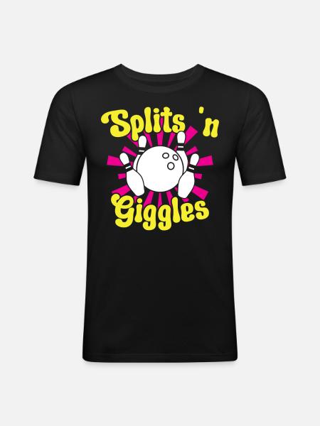 Splitsn giggles - Men's Slim Fit T-Shirt - black