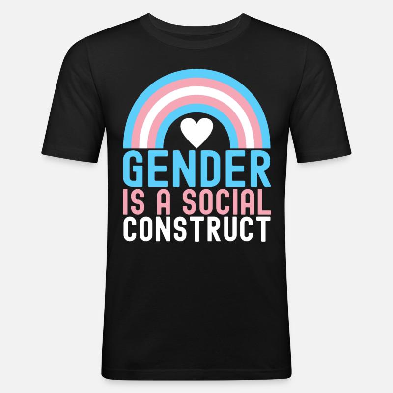 Transgender Trans LGBTQ - Männer Slim Fit T-Shirt - Schwarz