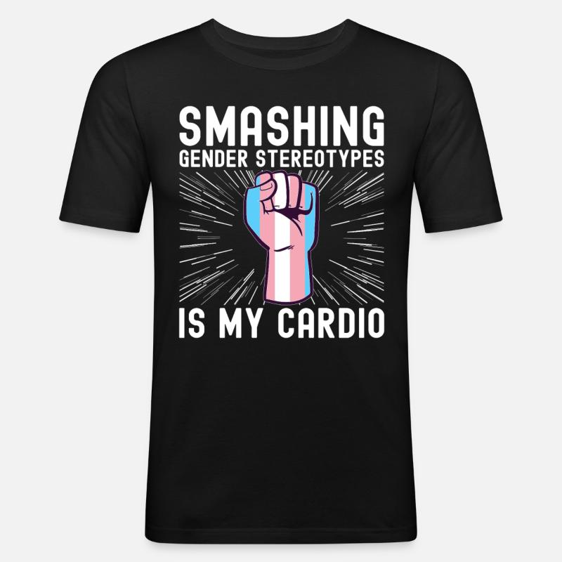 Transgender Trans LGBTQ - Männer Slim Fit T-Shirt - Schwarz