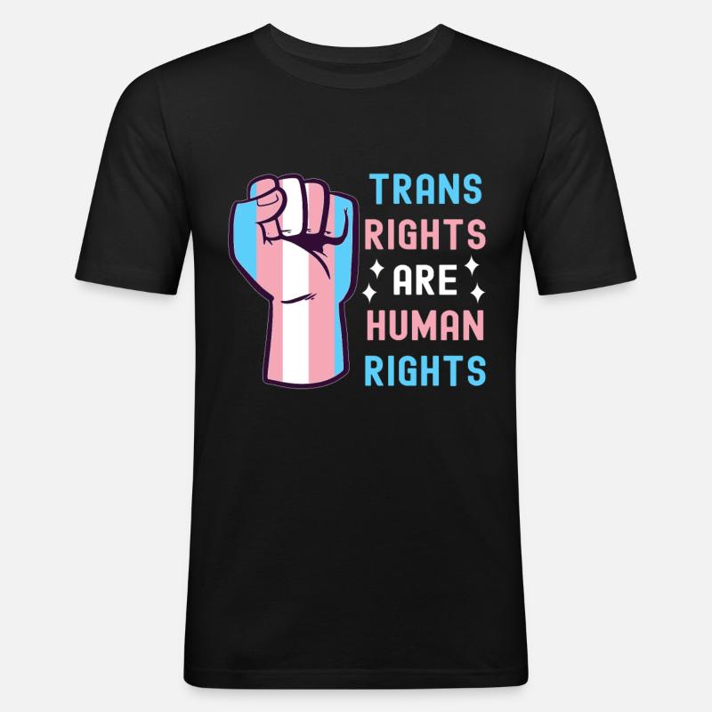Transgender Trans LGBTQ - Männer Slim Fit T-Shirt - Schwarz