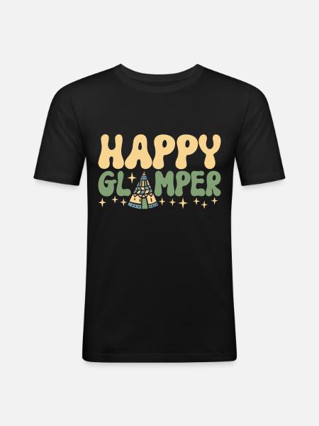 Glamping Glamper - Men's Slim Fit T-Shirt - black