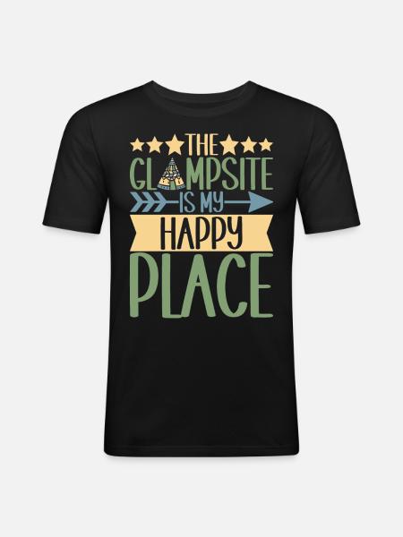 Glamping Glamper - Men's Slim Fit T-Shirt - black