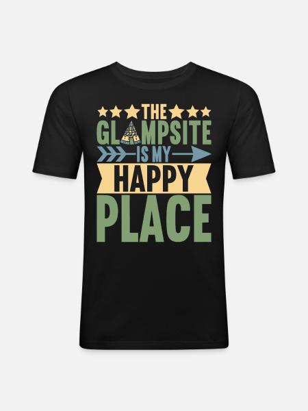 Glamping Glamper - Men's Slim Fit T-Shirt - black