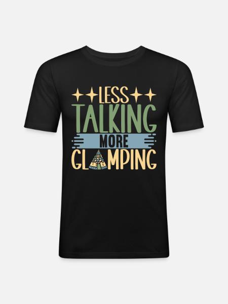 Glamping Glamper - T-shirt près du corps Homme - noir