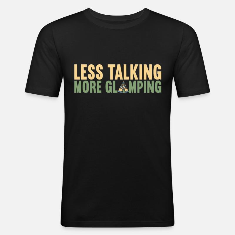 Glamping Glamper - Männer Slim Fit T-Shirt - Schwarz