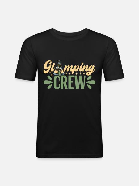 Glamping Glamper - T-shirt près du corps Homme - noir