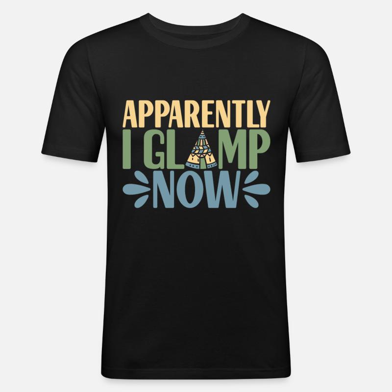 Glamping Glamper - Männer Slim Fit T-Shirt - Schwarz