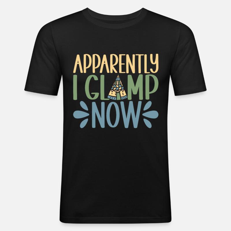 Glamping Glamper - Männer Slim Fit T-Shirt - Schwarz
