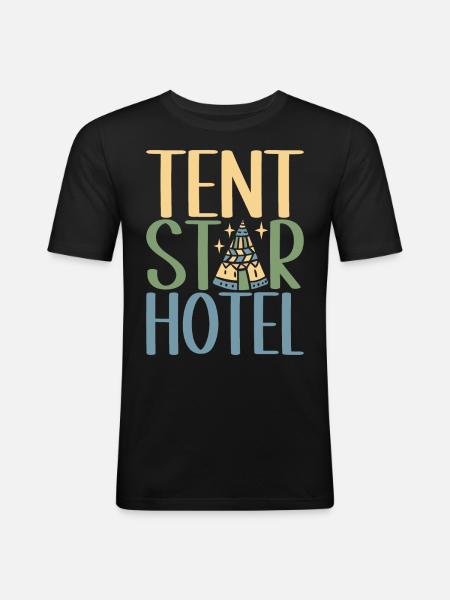 Glamping Glamper - Männer Slim Fit T-Shirt - Schwarz