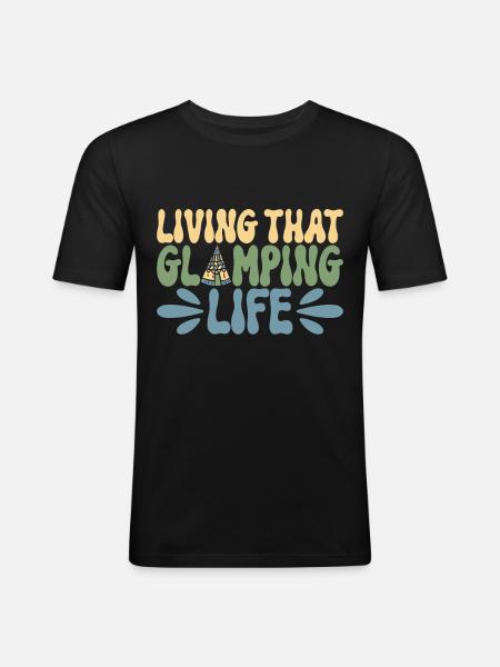 Glamping Glamper - Men's Slim Fit T-Shirt - black