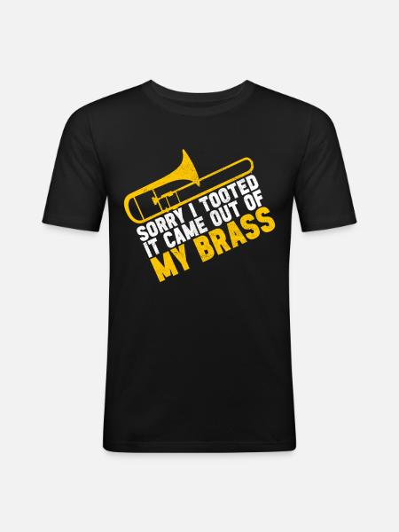 Posaune Trombone - Men's Slim Fit T-Shirt - black
