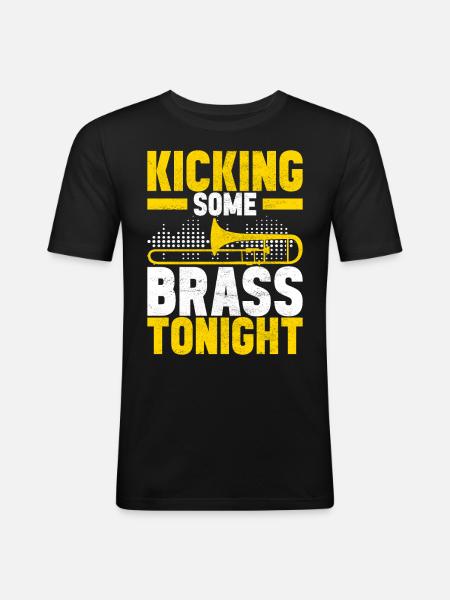 Posaune Trombone - Men's Slim Fit T-Shirt - black