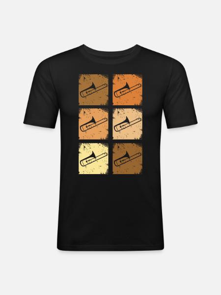 Posaune Trombone - Men's Slim Fit T-Shirt - black