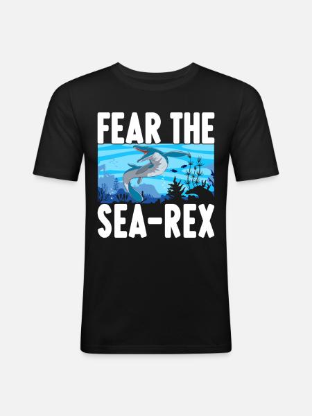 Mosasaurus Dinosaur - Men's Slim Fit T-Shirt - black