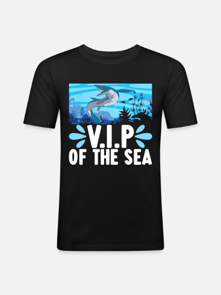 Mosasaurus Dinosaur - Men's Slim Fit T-Shirt - black