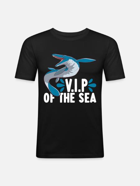 Mosasaurus Dinosaur - Men's Slim Fit T-Shirt - black