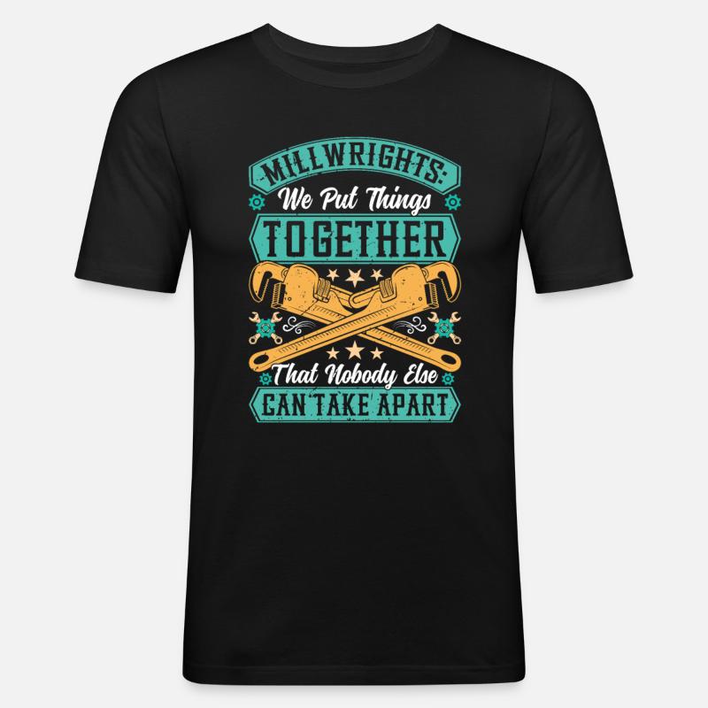 Millwrights Specific Tools - Männer Slim Fit T-Shirt - Schwarz