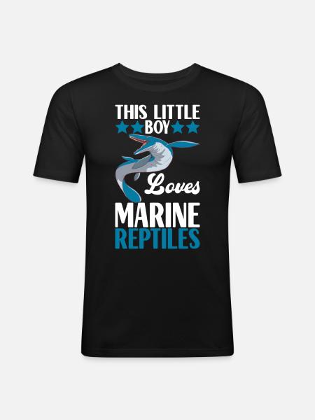Mosasaurus Dinosaur - Men's Slim Fit T-Shirt - black