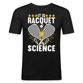 Joueur de racquetball - T-shirt près du corps Homme - noir - Devant - Nik (191cm)