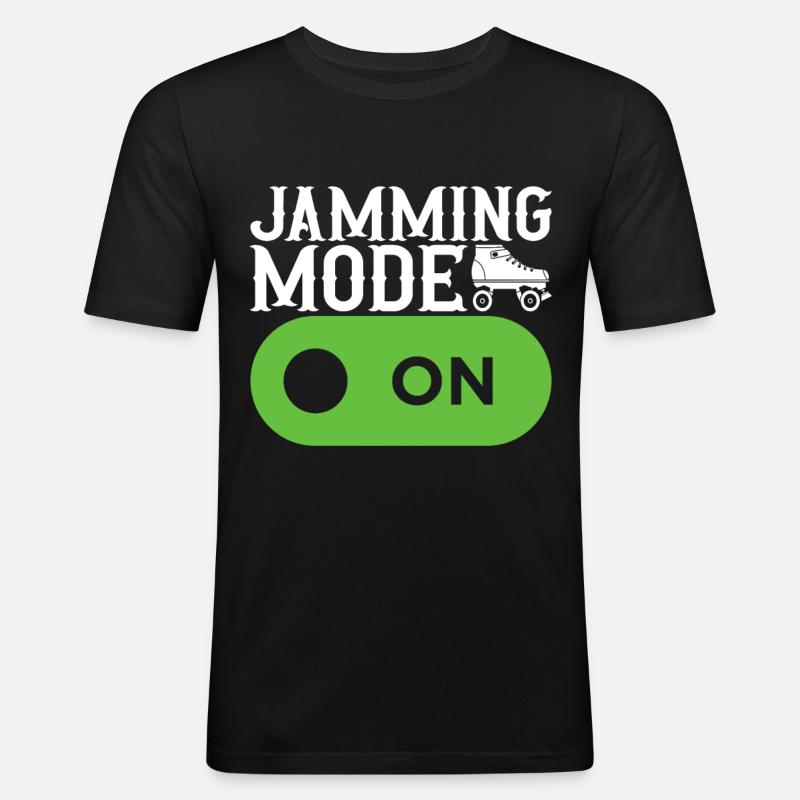 Roller Derby - Männer Slim Fit T-Shirt - Schwarz