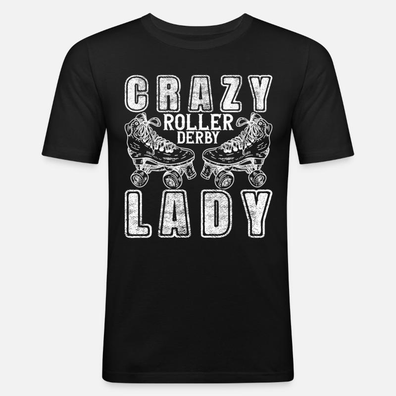 Roller Derby - Männer Slim Fit T-Shirt - Schwarz
