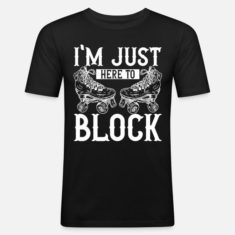 Roller Derby - Männer Slim Fit T-Shirt - Schwarz