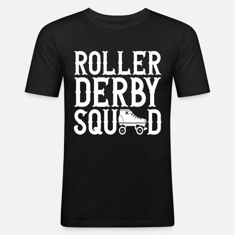 Roller Derby - Männer Slim Fit T-Shirt - Schwarz