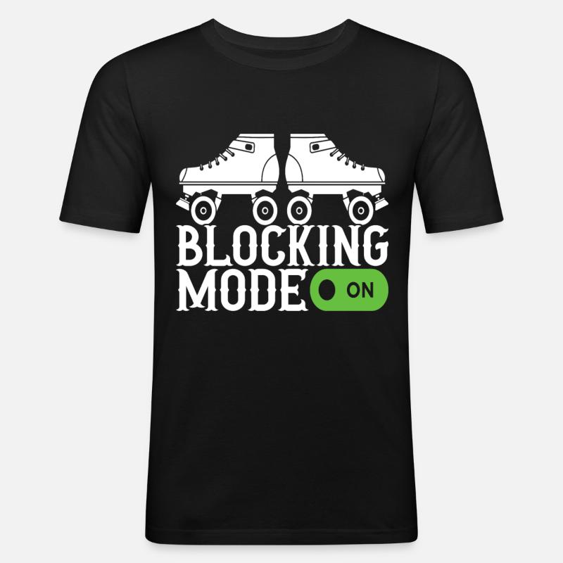 Roller Derby - Männer Slim Fit T-Shirt - Schwarz