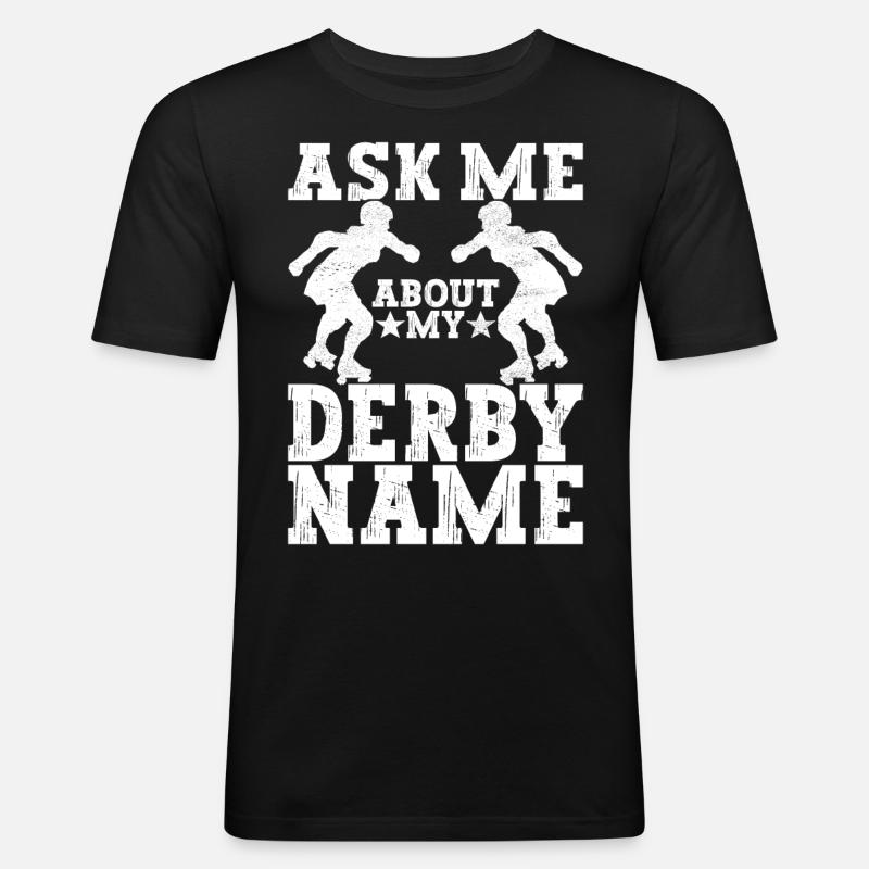 Roller Derby - Männer Slim Fit T-Shirt - Schwarz