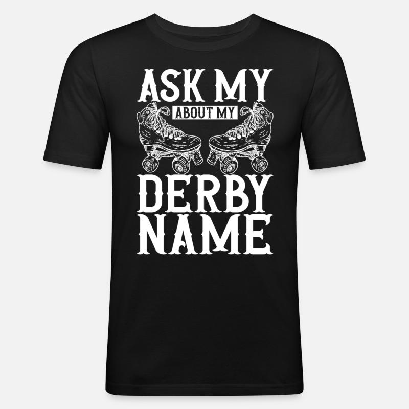 Roller Derby - Männer Slim Fit T-Shirt - Schwarz
