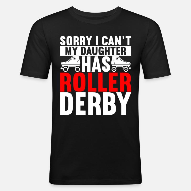 Roller Derby - Männer Slim Fit T-Shirt - Schwarz