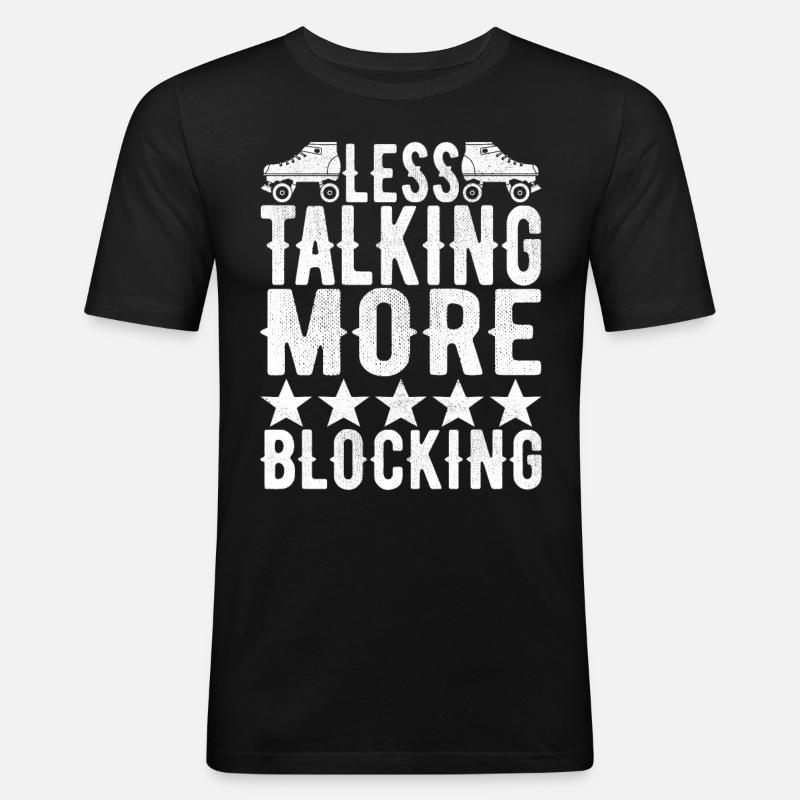 Roller Derby - Männer Slim Fit T-Shirt - Schwarz