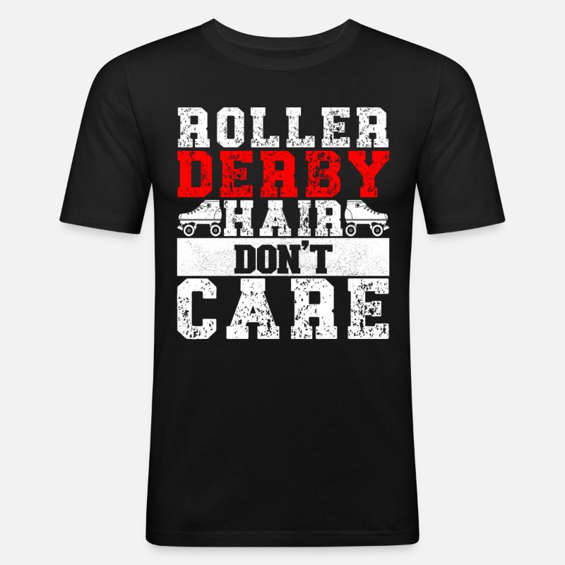 Roller Derby - Männer Slim Fit T-Shirt - Schwarz