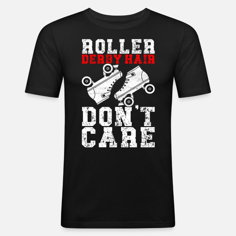 Roller Derby - Männer Slim Fit T-Shirt - Schwarz