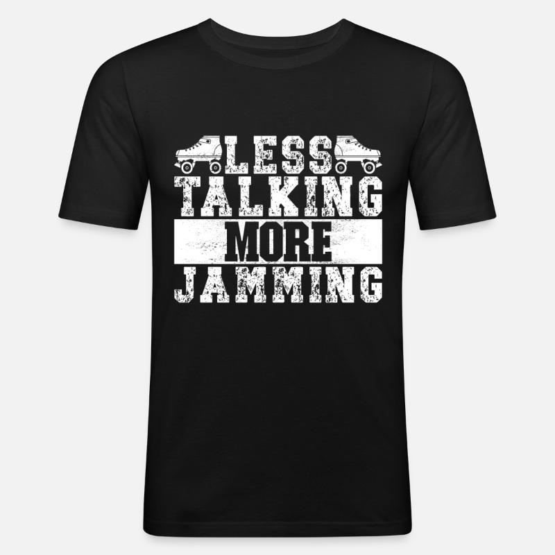 Roller Derby - Männer Slim Fit T-Shirt - Schwarz