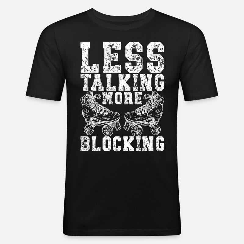 Roller Derby - Männer Slim Fit T-Shirt - Schwarz