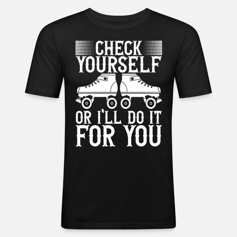Roller Derby - Männer Slim Fit T-Shirt - Schwarz