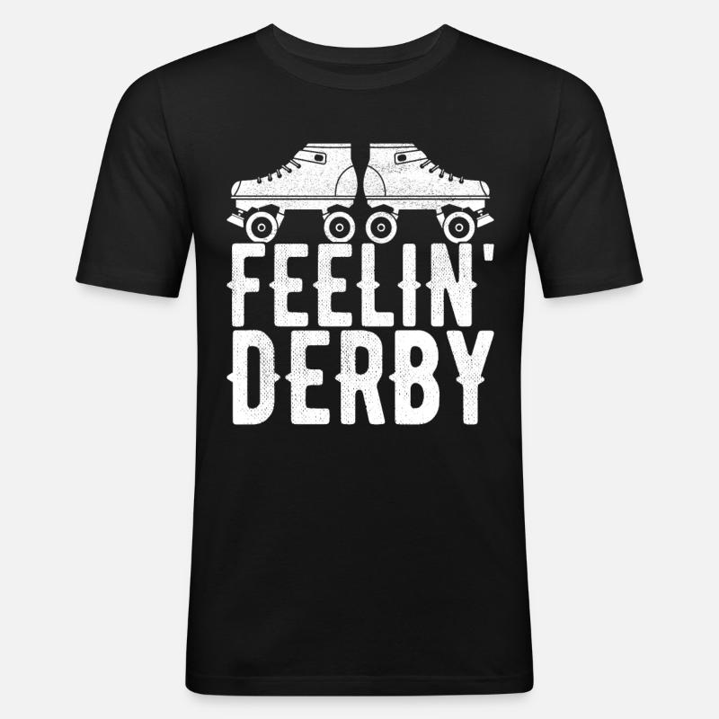 Roller Derby - Männer Slim Fit T-Shirt - Schwarz
