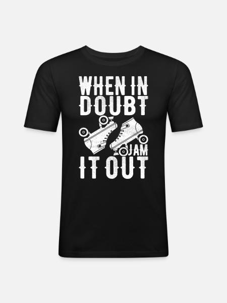 Roller derby - T-shirt près du corps Homme - noir