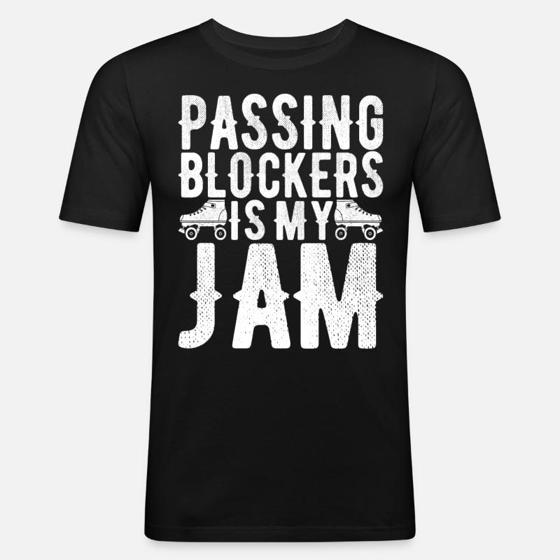 Roller Derby - Männer Slim Fit T-Shirt - Schwarz