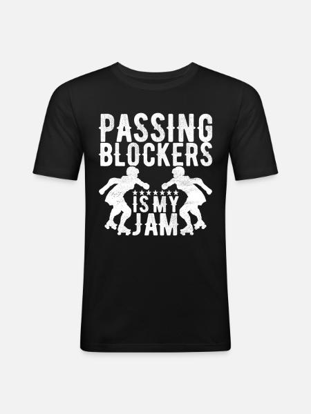 Roller derby - T-shirt près du corps Homme - noir