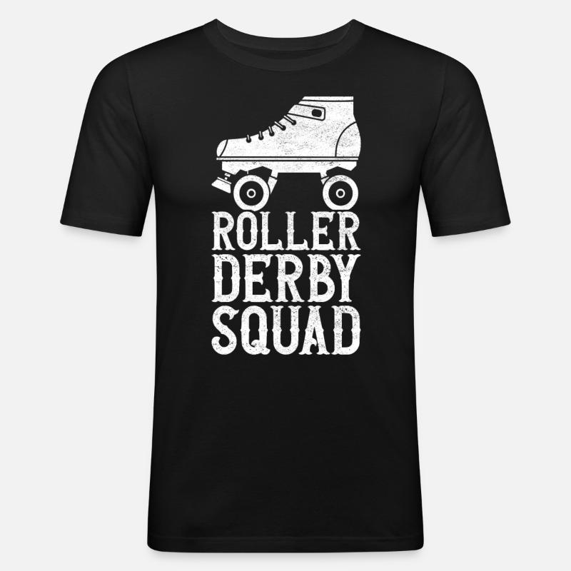 Roller Derby - Männer Slim Fit T-Shirt - Schwarz