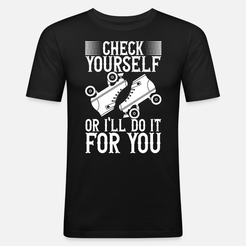 Roller Derby - Männer Slim Fit T-Shirt - Schwarz