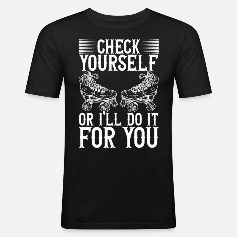 Roller Derby - Männer Slim Fit T-Shirt - Schwarz