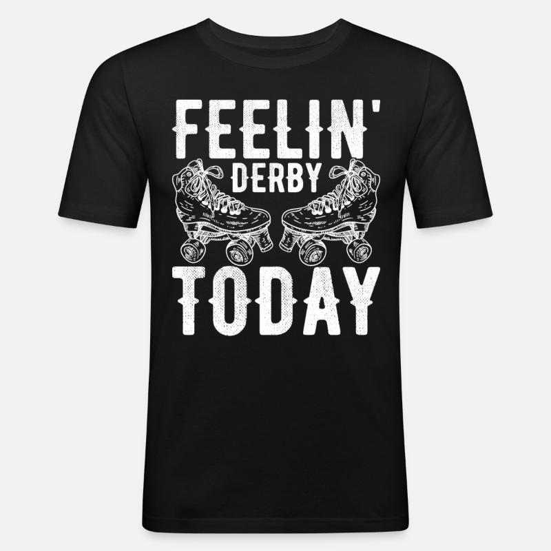 Roller Derby - Männer Slim Fit T-Shirt - Schwarz