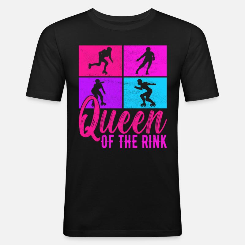 Roller Derby - Männer Slim Fit T-Shirt - Schwarz