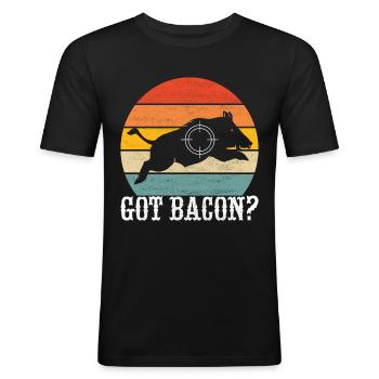 Hunters Wild Boar Hunting - Men's Slim Fit T-Shirt - black - Front - Nik (191cm)