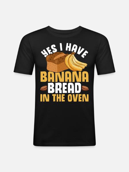 Funny Banana Bread Baking Apparel - Men's Slim Fit T-Shirt - black
